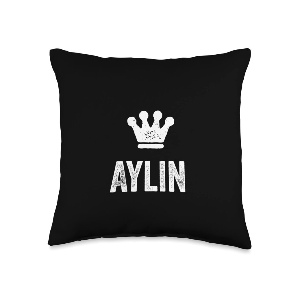 2923 Aylin the Queen / Crown & Name Design - Called Aylin Throw Pillow